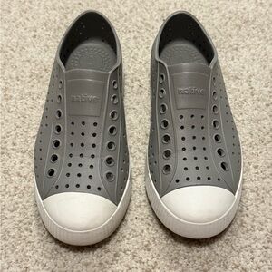 Native Charcoal Perforated Slip-Ons